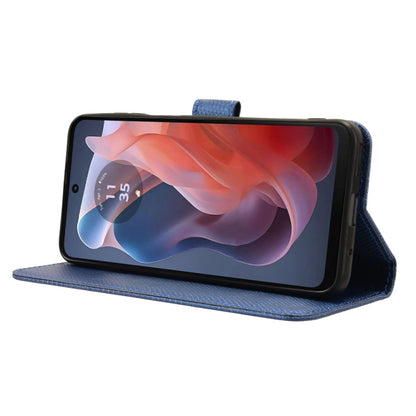 For Motorola Moto G Play 4G 2024 Diamond Texture Leather Phone Case(Blue) by buy2fix