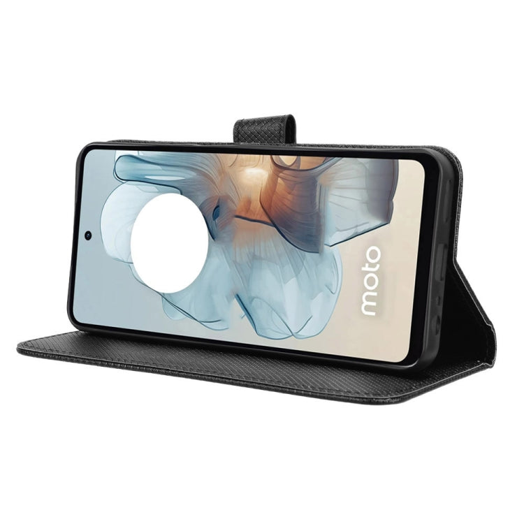 For Motorola Moto G Power 5G 2024 Diamond Texture Leather Phone Case(Black) by buy2fix