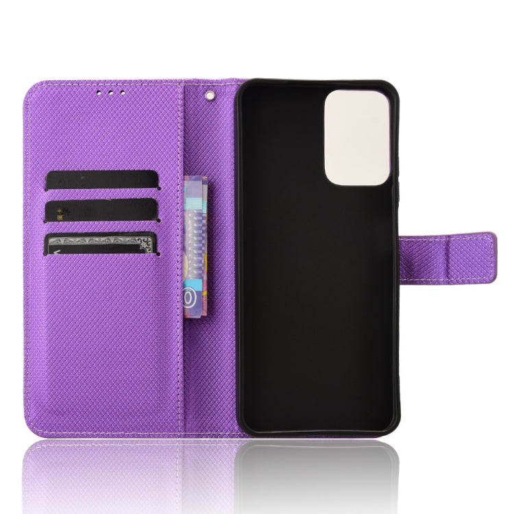 For Motorola Moto G Power 5G 2024 Diamond Texture Leather Phone Case(Purple) by buy2fix