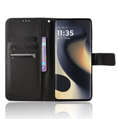 For Motorola Edge 2024 5G Diamond Texture Leather Phone Case(Black) by buy2fix