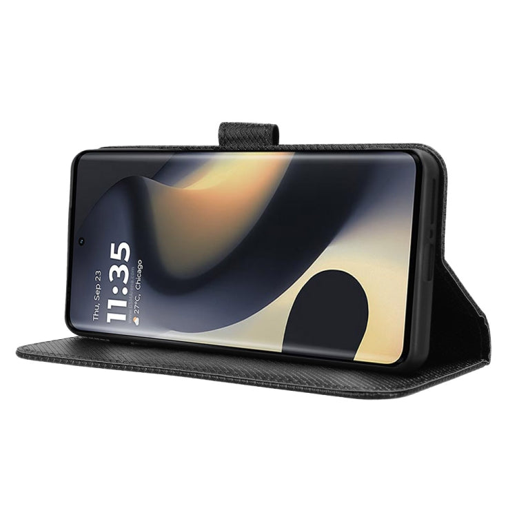 For Motorola Edge 2024 5G Diamond Texture Leather Phone Case(Black) by buy2fix
