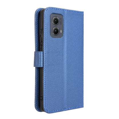 For Motorola Edge 2024 5G Diamond Texture Leather Phone Case(Blue) by buy2fix