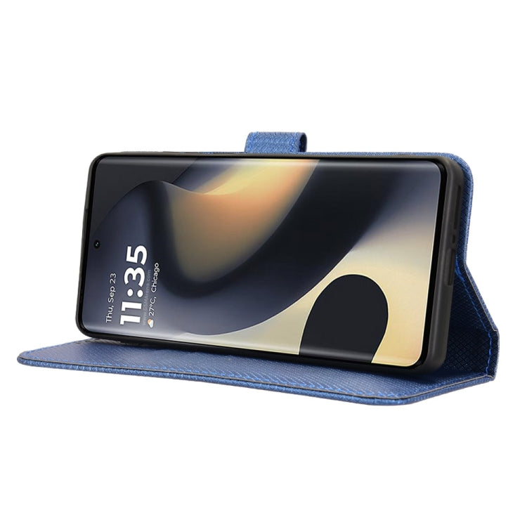 For Motorola Edge 2024 5G Diamond Texture Leather Phone Case(Blue) by buy2fix