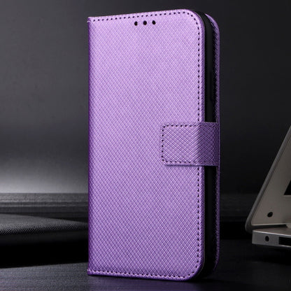 For Motorola Edge 2024 5G Diamond Texture Leather Phone Case(Purple) by buy2fix