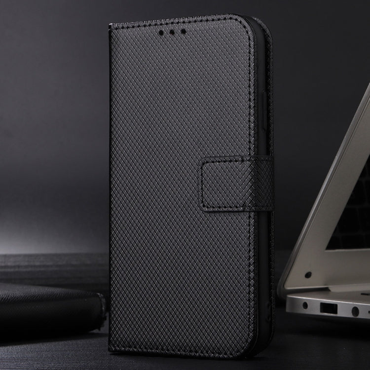 For vivo X100 5G Diamond Texture Leather Phone Case(Black) - vivo Cases by buy2fix | Online Shopping UK | buy2fix