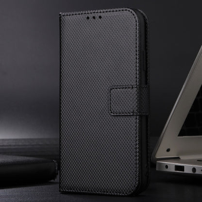 For vivo X100 5G Diamond Texture Leather Phone Case(Black) - vivo Cases by buy2fix | Online Shopping UK | buy2fix