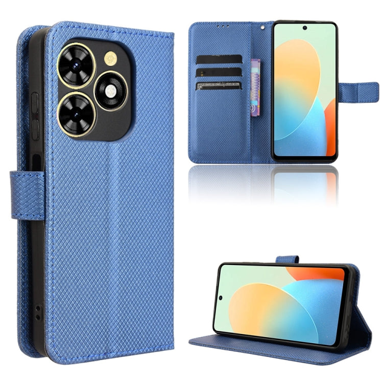 For Tecno Spark Go 2024 Diamond Texture Leather Phone Case(Blue) by buy2fix