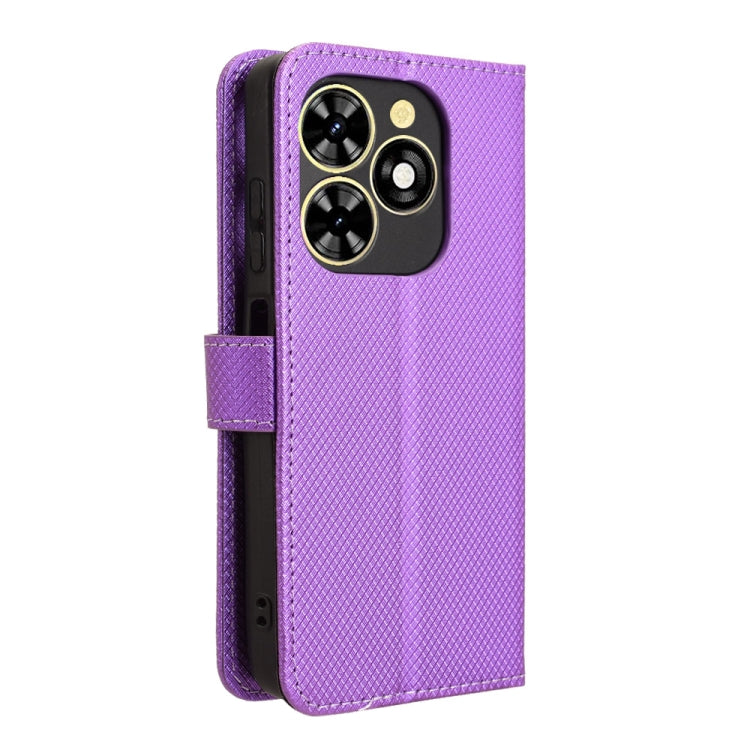 For Tecno Spark Go 2024 Diamond Texture Leather Phone Case(Purple) by buy2fix