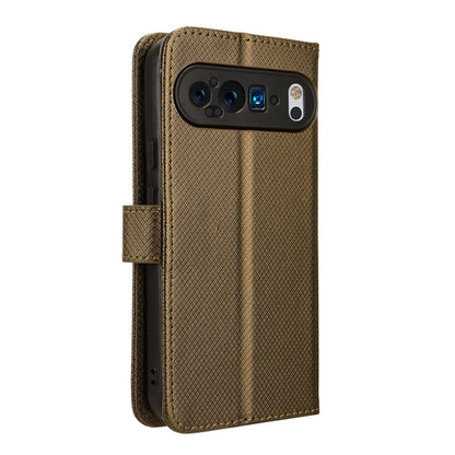 For Google Pixel 9 Pro Diamond Texture Leather Phone Case(Brown) by buy2fix