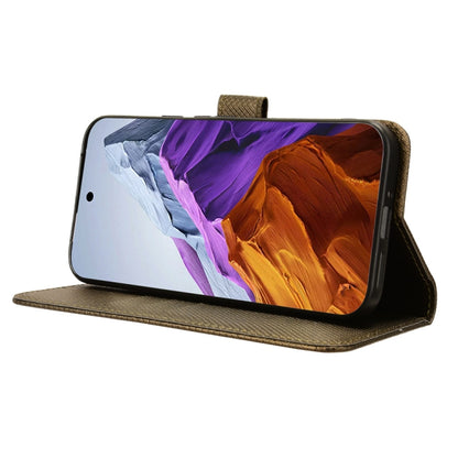 For Google Pixel 9 Pro Diamond Texture Leather Phone Case(Brown) by buy2fix