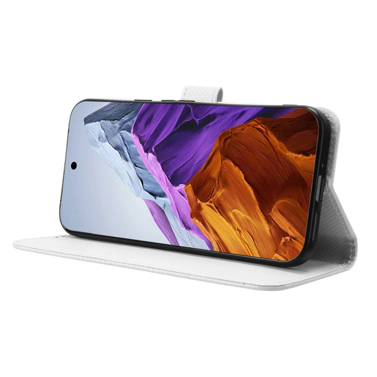 For Google Pixel 9 Diamond Texture Leather Phone Case(White) by buy2fix