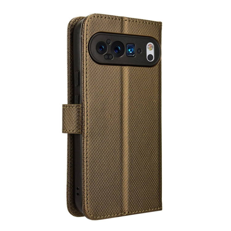 For Google Pixel 9 Diamond Texture Leather Phone Case(Brown) by buy2fix