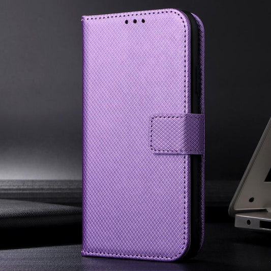 For Google Pixel 10 Pro XL Diamond Texture Leather Phone Case(Purple) - Google Cases by buy2fix | Online Shopping UK | buy2fix