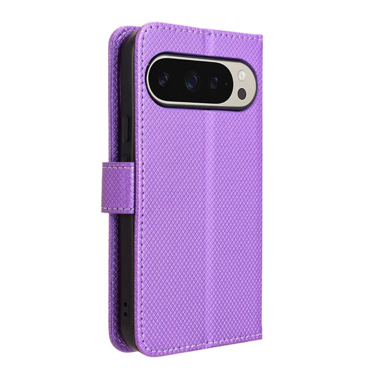 For Google Pixel 10 Pro XL Diamond Texture Leather Phone Case(Purple) - Google Cases by buy2fix | Online Shopping UK | buy2fix