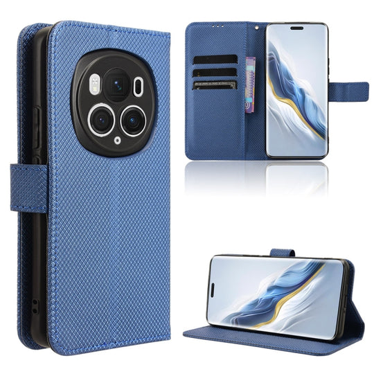 For Honor Magic6 Pro Diamond Texture Leather Phone Case(Blue)