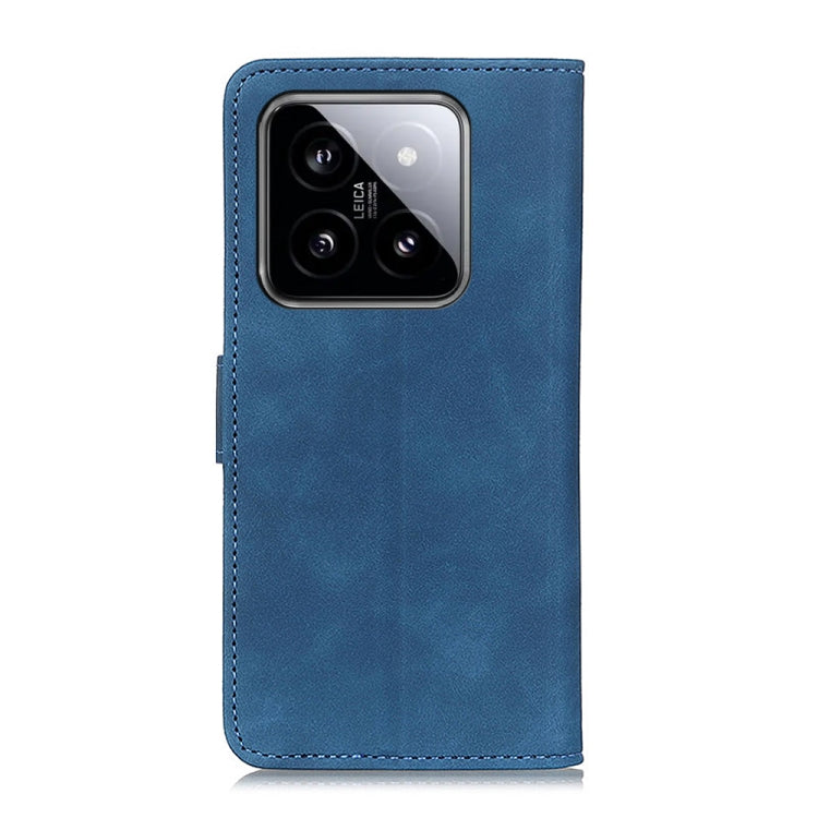 For Xiaomi 14 KHAZNEH Retro Texture Flip Leather Phone Case(Blue) - Xiaomi Cases by buy2fix | Online Shopping UK | buy2fix