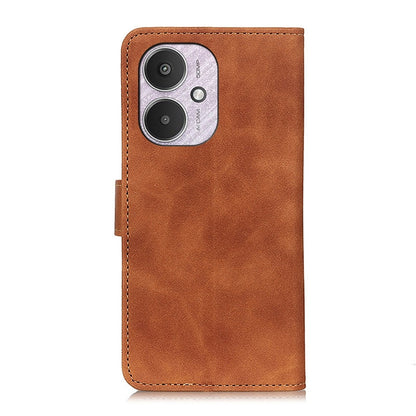 For Xiaomi Redmi 13C KHAZNEH Retro Texture Flip Leather Phone Case(Brown) by buy2fix