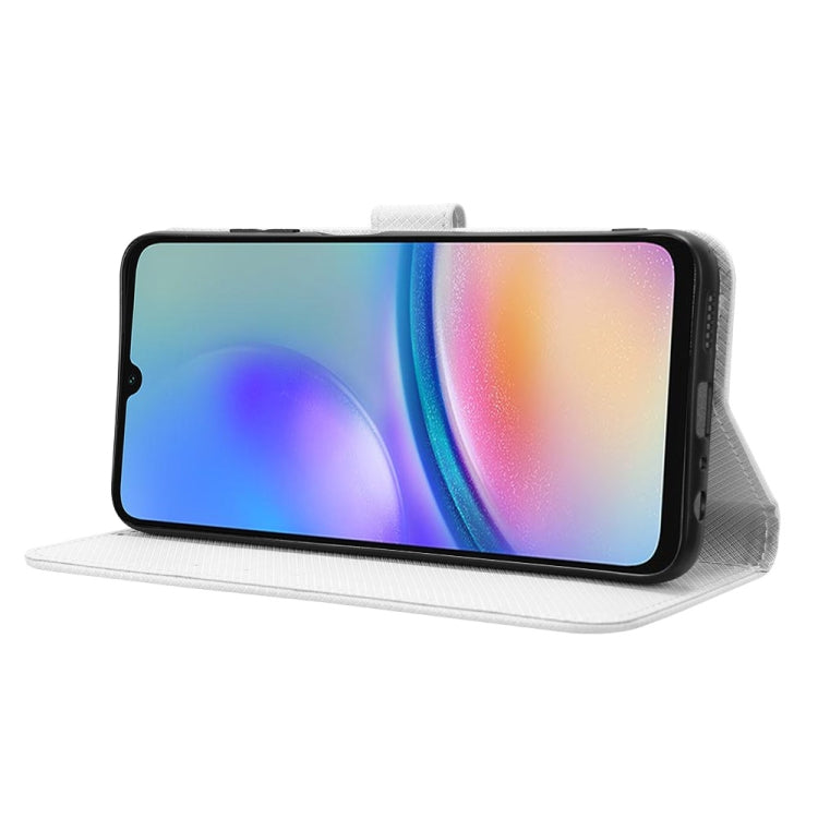 For Samsung Galaxy M14 4G / A05S 4G Diamond Texture Leather Phone Case(White) by buy2fix