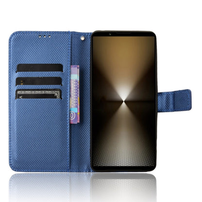For Sony Xperia 1 VI 2024 Diamond Texture Leather Phone Case(Blue) by buy2fix
