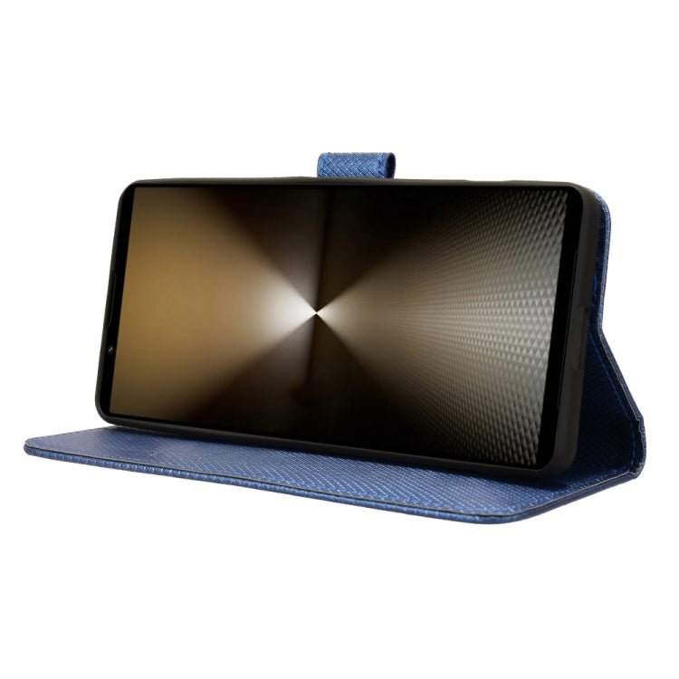 For Sony Xperia 1 VI 2024 Diamond Texture Leather Phone Case(Blue) by buy2fix