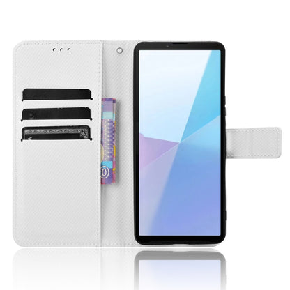 For Sony Xperia 10 VI 2024 Diamond Texture Leather Phone Case(White) by buy2fix
