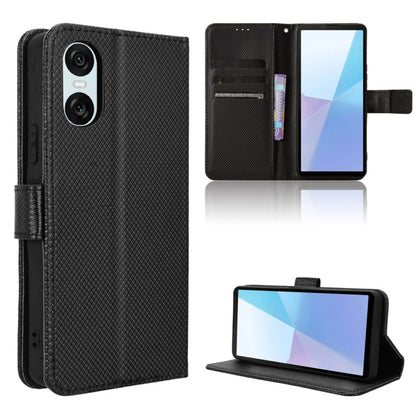 For Sony Xperia 10 VI 2024 Diamond Texture Leather Phone Case(Black) by buy2fix