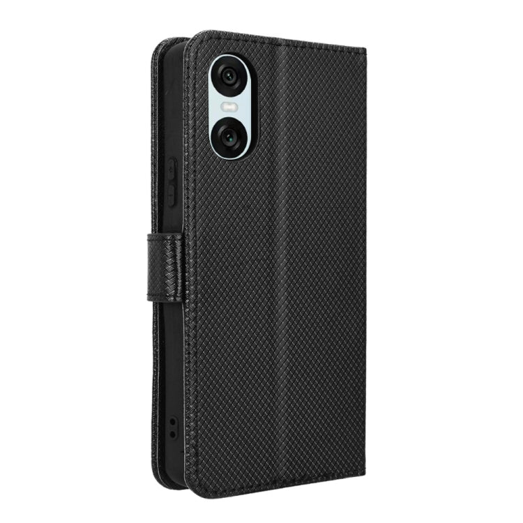 For Sony Xperia 10 VI 2024 Diamond Texture Leather Phone Case(Black) by buy2fix