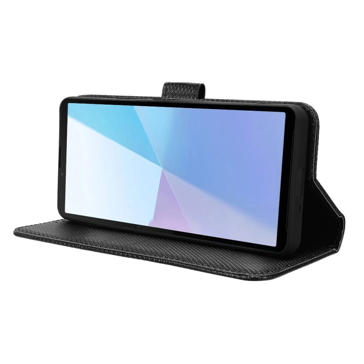 For Sony Xperia 10 VI 2024 Diamond Texture Leather Phone Case(Black) by buy2fix