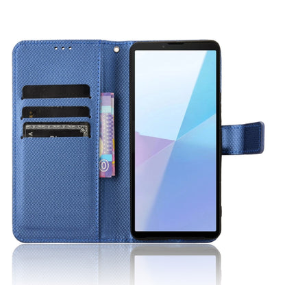 For Sony Xperia 10 VI 2024 Diamond Texture Leather Phone Case(Blue) by buy2fix