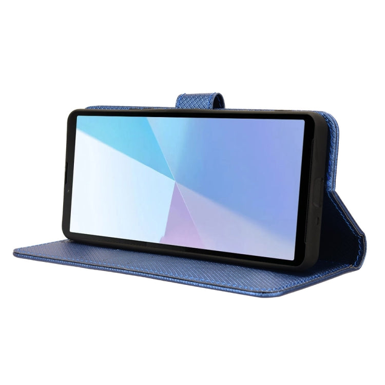 For Sony Xperia 10 VI 2024 Diamond Texture Leather Phone Case(Blue) by buy2fix