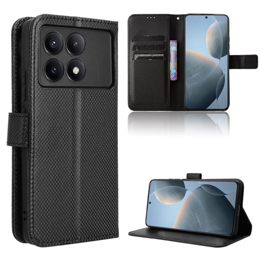 For Xiaomi Redmi K70 / K70 Pro Diamond Texture Leather Phone Case(Black) - Xiaomi Cases by buy2fix | Online Shopping UK | buy2fix
