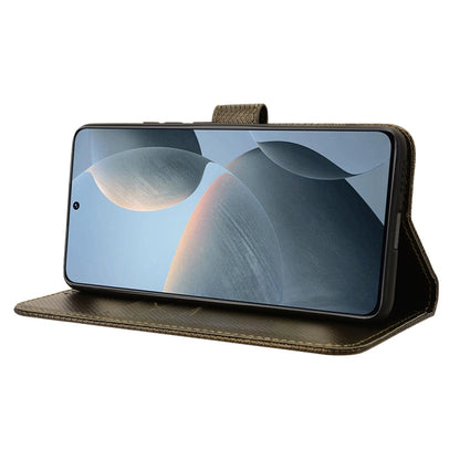 For Xiaomi Redmi K70 / K70 Pro Diamond Texture Leather Phone Case(Brown) - Xiaomi Cases by buy2fix | Online Shopping UK | buy2fix