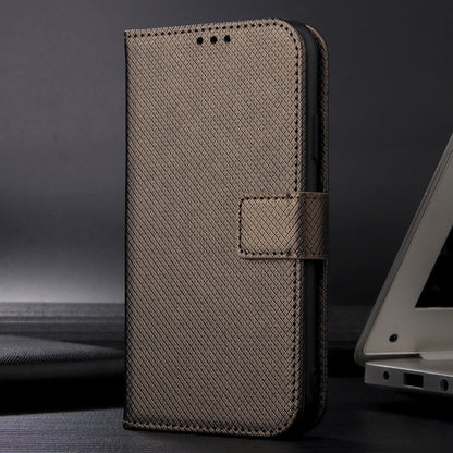 For Xiaomi Redmi K70E / Poco X6 Pro Diamond Texture Leather Phone Case(Brown) - Xiaomi Cases by buy2fix | Online Shopping UK | buy2fix
