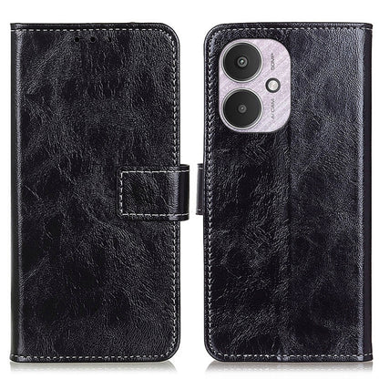 For Xiaomi Redmi 13C Retro Crazy Horse Texture Leather Phone Case(Black) by buy2fix