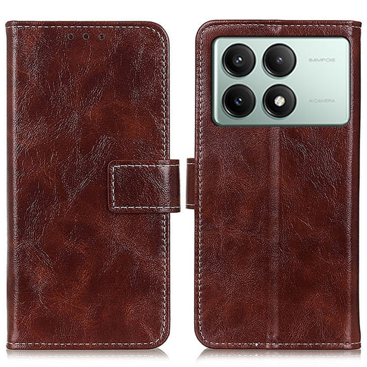 For Xiaomi Poco X6 Pro 5G/Redmi K70E Retro Crazy Horse Texture Leather Phone Case(Brown) - Xiaomi Cases by buy2fix | Online Shopping UK | buy2fix