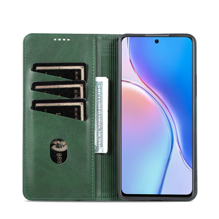 For Huawei Maimang 20 AZNS Magnetic Calf Texture Flip Leather Phone Case(Dark Green) - Huawei Cases by AZNS | Online Shopping UK | buy2fix