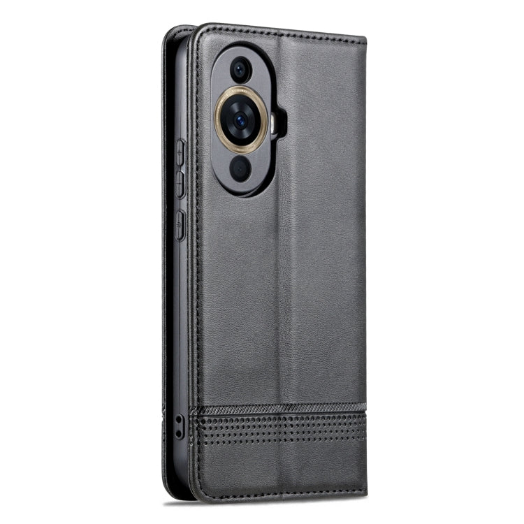 For Huawei Nova 11 AZNS Magnetic Calf Texture Flip Leather Phone Case(Black) - Huawei Cases by AZNS | Online Shopping UK | buy2fix