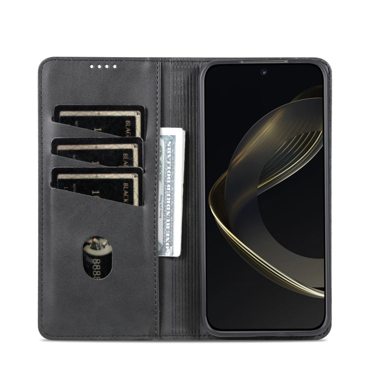 For Huawei Nova 11 AZNS Magnetic Calf Texture Flip Leather Phone Case(Black) - Huawei Cases by AZNS | Online Shopping UK | buy2fix