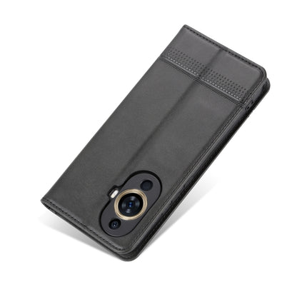 For Huawei Nova 11 AZNS Magnetic Calf Texture Flip Leather Phone Case(Black) - Huawei Cases by AZNS | Online Shopping UK | buy2fix
