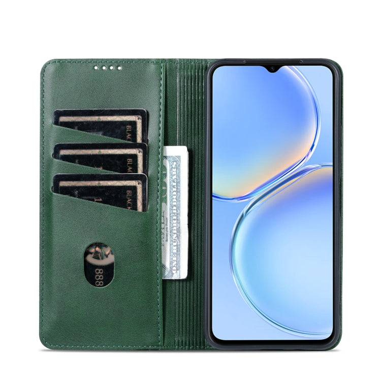 For Huawei Maimang A20 AZNS Magnetic Calf Texture Flip Leather Phone Case(Dark Green) - Huawei Cases by AZNS | Online Shopping UK | buy2fix