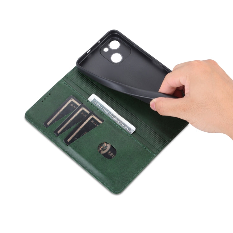 For Huawei Maimang A20 AZNS Magnetic Calf Texture Flip Leather Phone Case(Dark Green) - Huawei Cases by AZNS | Online Shopping UK | buy2fix