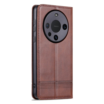 For Huawei Mate 60 AZNS Magnetic Calf Texture Flip Leather Phone Case(Dark Brown) - Huawei Cases by AZNS | Online Shopping UK | buy2fix