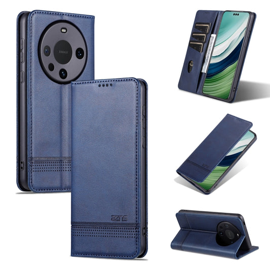 For Huawei Mate 60 Pro AZNS Magnetic Calf Texture Flip Leather Phone Case(Dark Blue) - Huawei Cases by AZNS | Online Shopping UK | buy2fix