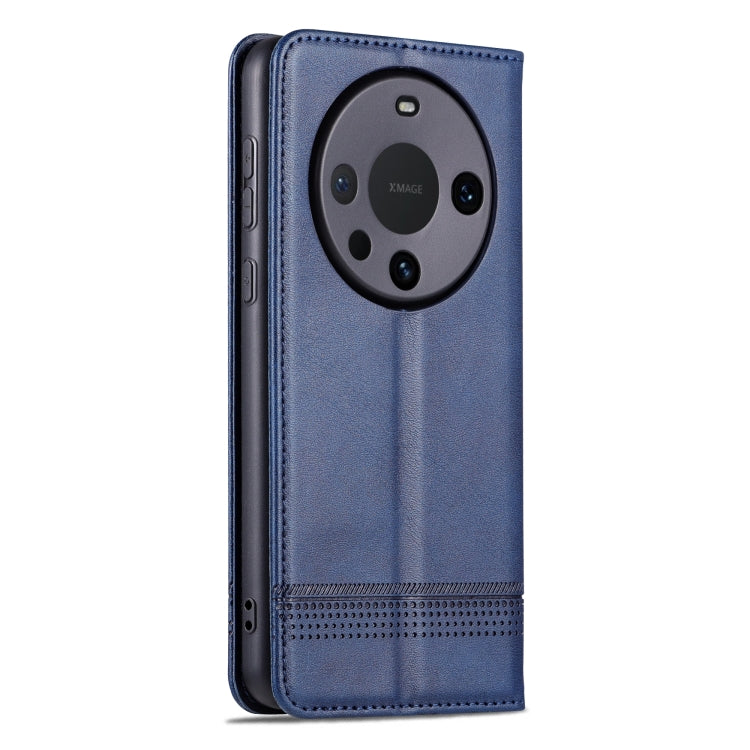 For Huawei Mate 60 Pro AZNS Magnetic Calf Texture Flip Leather Phone Case(Dark Blue) - Huawei Cases by AZNS | Online Shopping UK | buy2fix