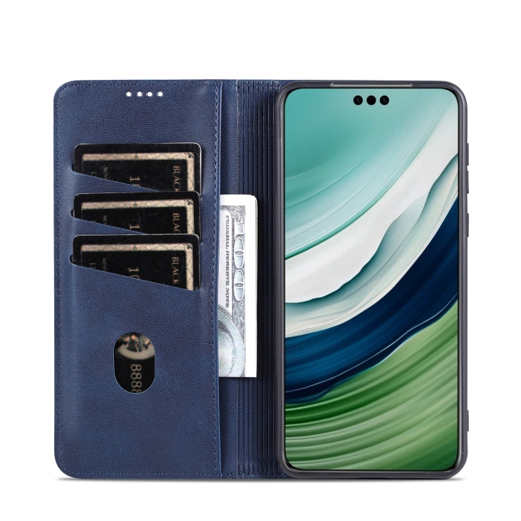 For Huawei Mate 60 Pro AZNS Magnetic Calf Texture Flip Leather Phone Case(Dark Blue) - Huawei Cases by AZNS | Online Shopping UK | buy2fix