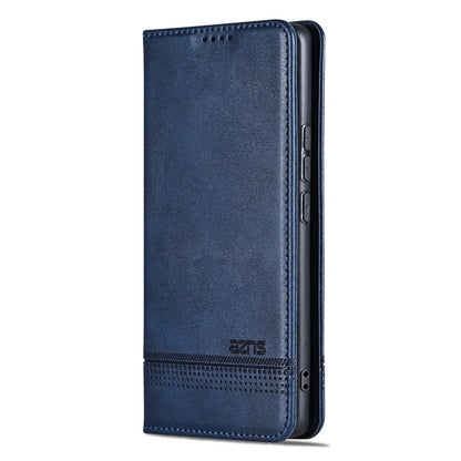 For Huawei Pura 70 Ultra AZNS Magnetic Calf Texture Flip Leather Phone Case(Dark Blue) by AZNS