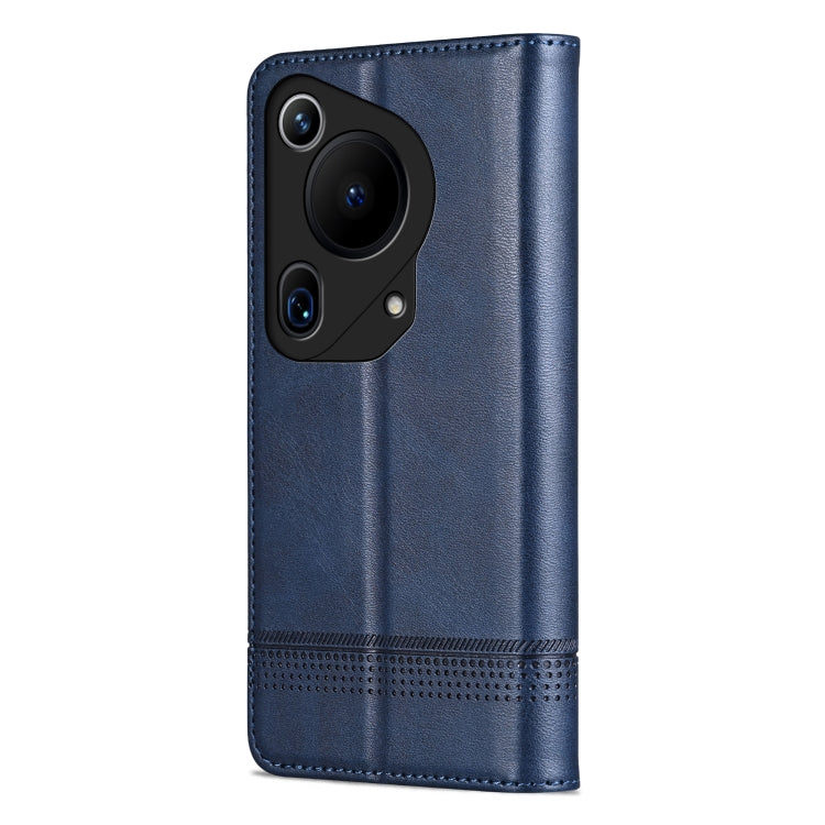 For Huawei Pura 70 Ultra AZNS Magnetic Calf Texture Flip Leather Phone Case(Dark Blue) by AZNS