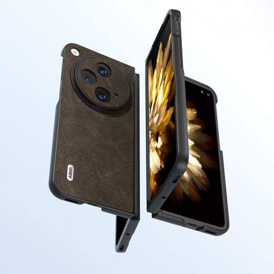 For OPPO Find N3 / OnePlus Open ABEEL Dream Litchi Texture PU Phone Case(Khaki) - OPPO Cases by buy2fix | Online Shopping UK | buy2fix