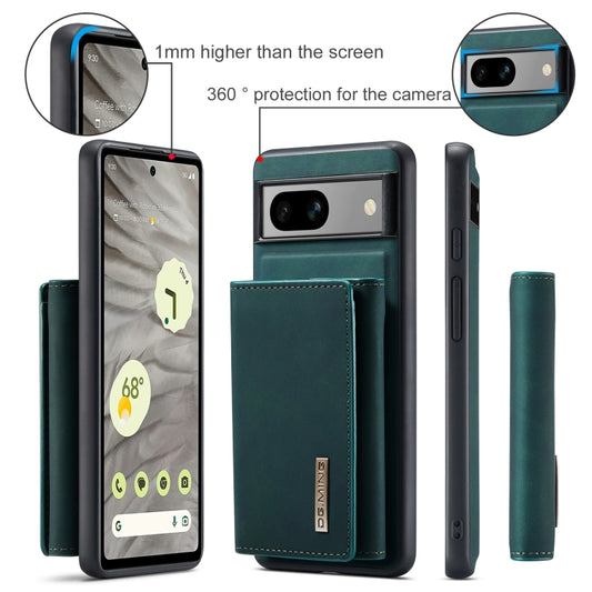 For Google Pixel 7A DG.MING M1 Series 3-Fold Multi Card Wallet + Magnetic Phone Case(Green) - Google Cases by DG.MING | Online Shopping UK | buy2fix