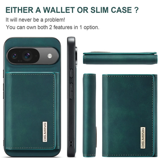 For Google Pixel 9 / 9 Pro DG.MING M1 Series 3-Fold Multi Card Wallet + Magnetic Phone Case(Green) - Google Cases by DG.MING | Online Shopping UK | buy2fix